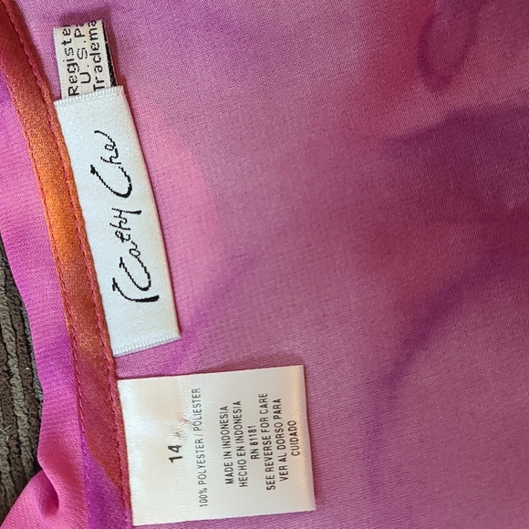 Kathy Che Ruffle Front Vibrant Color Blouse - Picture 10 of 13